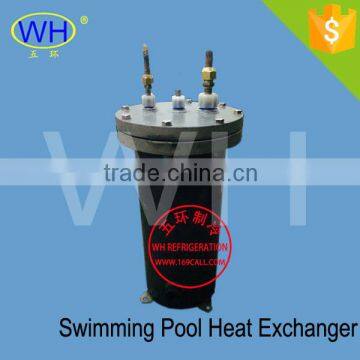 Titanium sea water condenser swimming pool heat exchanger cleanable type