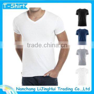 Low Price Custom 100 Cotton Bulk v-neck T shirt                        
                                                Quality Choice