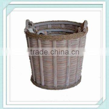 round wicker firewood basket wholesale