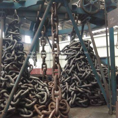 Used Stud Link Marine Anchor Chains Stock photo-2