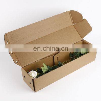 Kraft Folding Mailer Boxes Brown Corrugated Paper Corrugated Board Box for Flower Packing photo-4