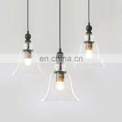 Decorative Glass Pendant Light E27 Restaurant Hanging Lamps