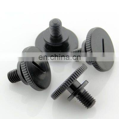 DIN653 black oxide steel flat knurled head thumb screw