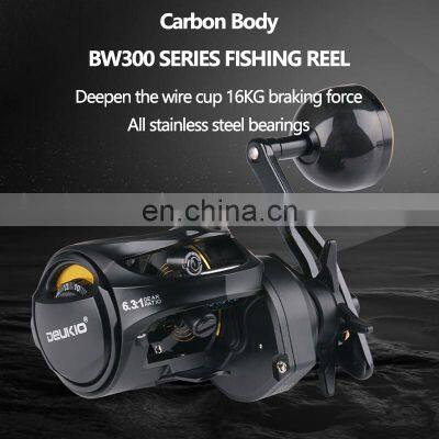 Carbon Shell Drum Reel High Speed 6.3:1 MAX Drag 16KG Saltwater Drag Reel
