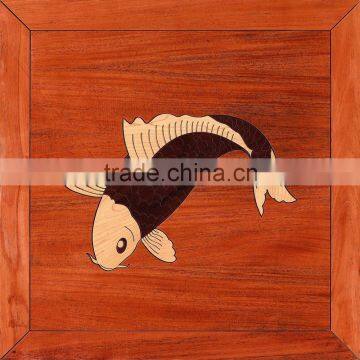 Mahogany Fish Pattern Parquet Wood Flooring