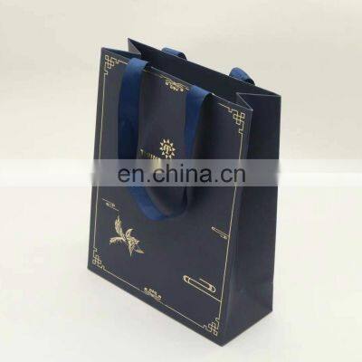 China Factory Price Custom Drawstring Luxury Shopping Bag Paper Bags With Logo Hot Stamping Custom Paper Bags