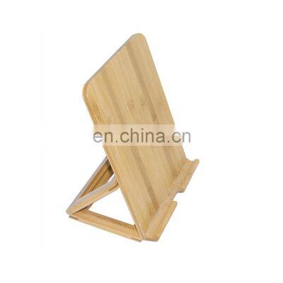 Bamboo Book Stand Reading Rest Holder Cookbook Cook Stand Foldable Tablet PC Textbook Music Document Stand