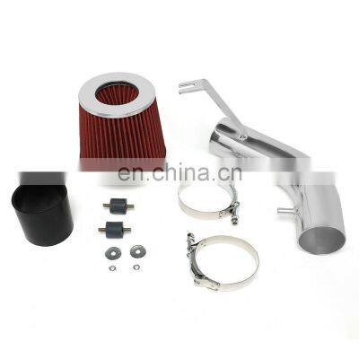 AUSO AIR INTAKE SYSTEM+RED CONE FILTER FOR 03-08 TIBURON 2.0L L4 ALUMINUM SHORT RAM