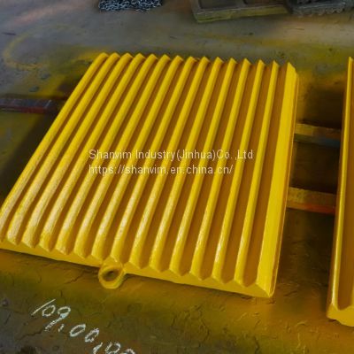 Shanvim High Manganese Steel Mn13Cr2 Mn18Cr2 Jaw Plate For Jaw Crusher