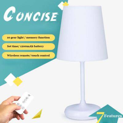 Nordic Modern Wireless Remote Control LED Table Lamp Bed Side Kids Study Reading Night Light for Bedroom Dormitory USB Rechargeable photo-3