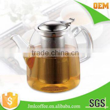 Borosilicate glass tea pot , Tea brewer ,Stainless steel tea maker