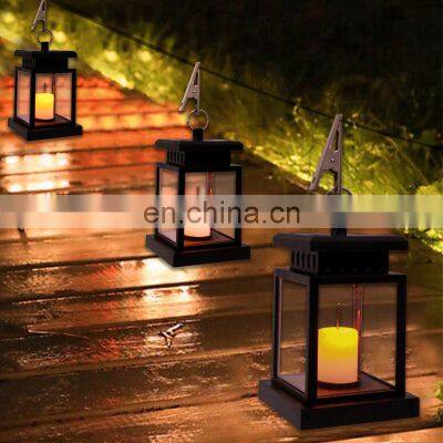 Solar Spotlights Waterproof Outdoor Solar Lantern Lawn Lamp LED Atmosphere Candle Lawn Garden Lights