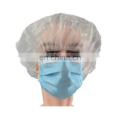 High quality disposable non woven round cap bouffant cap nurse cap 21inch