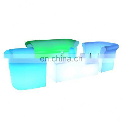 Bar Tables Hookah Furniture Lounge Led Sofa Hot Sale Led Glowing Chair Home Decorative Multi Color Luminous Sofa Chair photo-2