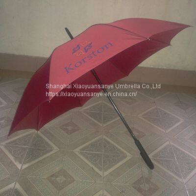 Advertising Umbrella Manufacturer With Straight Rod Automatic Umbrella, Curved Handle, Windproof Framework and High Cost Performance photo-5