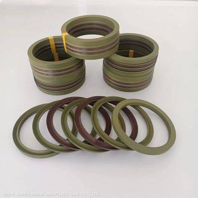 Custom-made v-type fluorine rubber seal ring, combination sealing heat and acid resistant rubber ring, molded parts