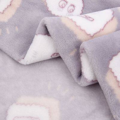 Wholesale of Spot Flannel Coral Velvet Cartoon Printed Home Clothes, Pajamas, Blankets, Home Textiles, Pillows, Slippers, Pet Clothing Fabrics photo-2