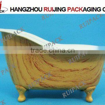 wood craft mini bathtub shape storage container,plastic bathtub container for storage products