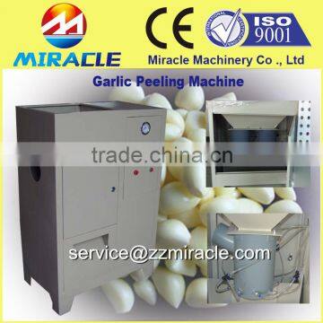 Garlic clove shelling and skin peeling &removing machine with feeding conveyor