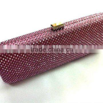 Latest Fashion thin long metal clasp clutch purse