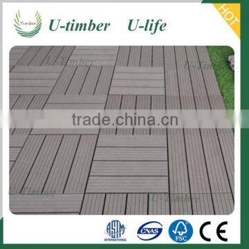 WPC Decking Tiles, WPC Interlocking Tiles for Garden, Balcony, Bathroom