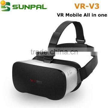 3D VR Glasses All in One Android 4.4 OS Octa-core Allwinner H8 DDR3 2GB 16GB EMMC 9-axis System Gravity for Game Player
