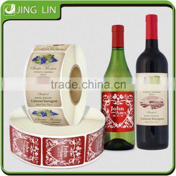 Customized Printing Roll Beer Bottle Neck Label Bottle Label Stickers