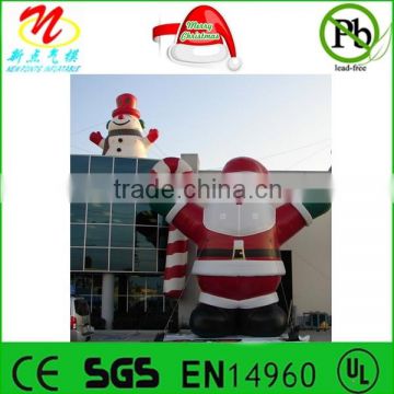 Christmas holiday airblown inflatables, outdoor inflatable Santa and snowman