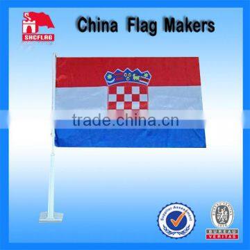 Custom Croatia Nation Car Flag Sticks For High Speed Way