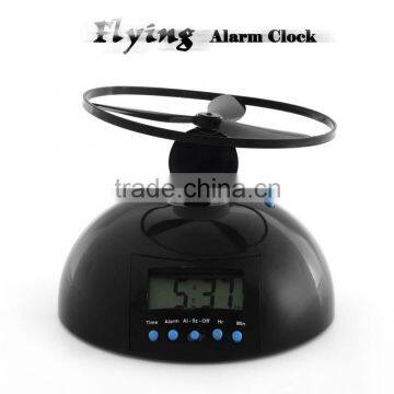 Flying Alarm Clock UFO Propeller Helicopter Backlight Digital Alarm Clock