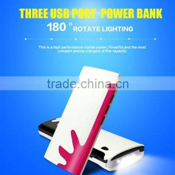 New gadgets 2016 factory power bank ,external power bank charger ,3 USB new mobile battery charger