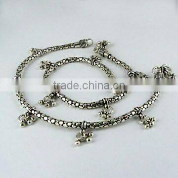 Fantastic !! Oxidized Plain 925 Sterling Silver Anklet, Fine Silver Jewelry, Online, Sale Silver Jewelry photo-3