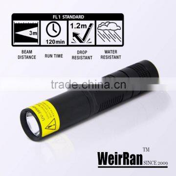 (1500257) Japan Chip Aluminum Alloy Black Light IPX8 LED UV 395NM Torch