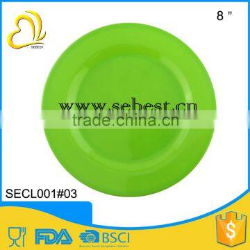 most popular inexpensive 8" color melamine green round shape food dish