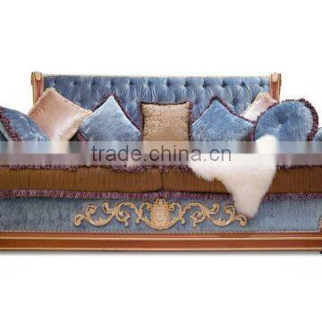 2015 Hot Sales Classic Sofa Set A65360,European Style Beech Wood Sofa Set With Hand Carved photo-6