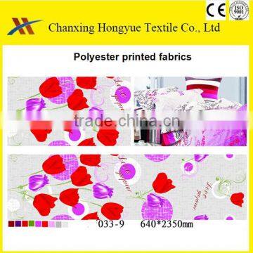 Brazil Market Polyester bedsheet fabric with 70gsm pigment printing/Polyester printed textile fabrics