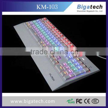 USB 7 Colors Colorful LED Ergonomic Backlight Mechanical Gaming Keyboard Shenzhen Keyboard photo-2