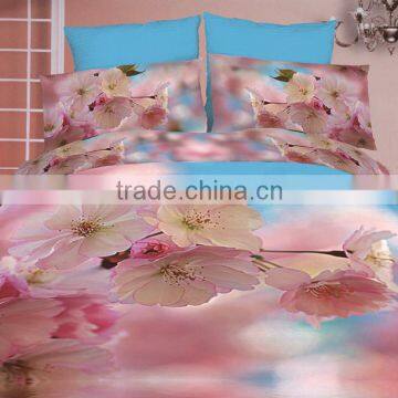 100%cotton 40*40/173*120 Floral Beautiful Home Textile 3D Reactive Bedding Set
