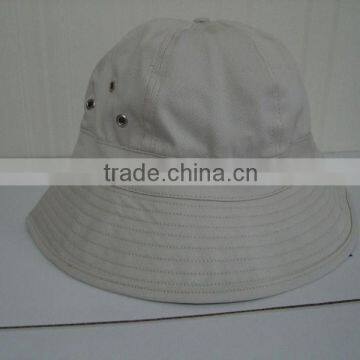 plain bucket hats with metal eyelets