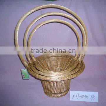 differents size and color willow basket flower/gift basket with handle