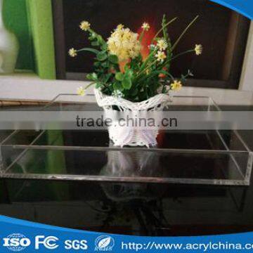 Ttransparent rectangle acrylic fruit tray Square fruit tray PMMA decoration tray