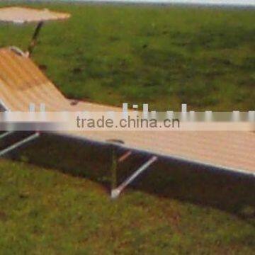 Aluminium beach bed with sunshade