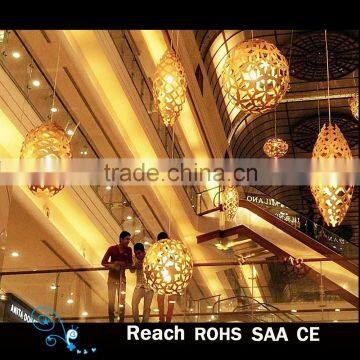 Exquiste hanging hollow out design led string light for hotel decoration, mall decoration