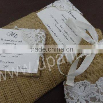Burlap Lace Invitation photo-2