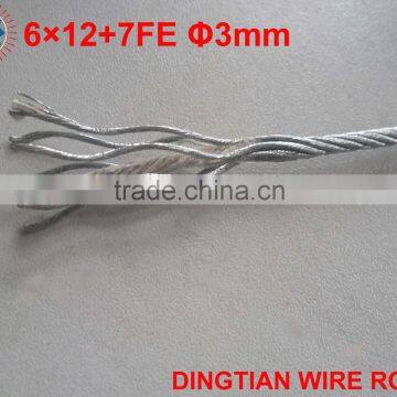 Galvanized Wire Rope 6*12+7FE