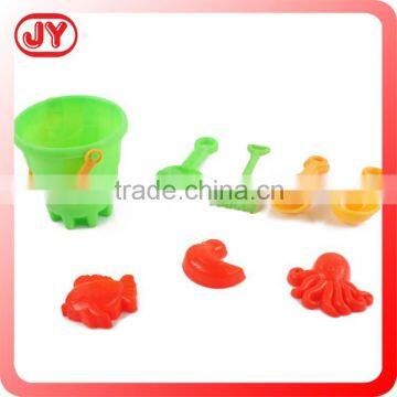 Beach toy sand bucket with 7 pcs accessories