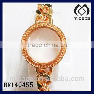 fashion bracelet watch design pink gold plating fashion alloy watch bracelet