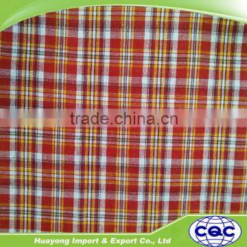 16s cheap factory price 100% recycled cotton plaid fabric for girls dress shirt