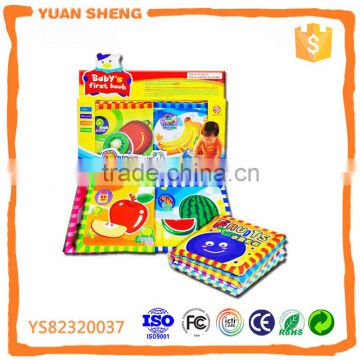 fruit baby cloth soft book OEM factory baby cloth book plush toy