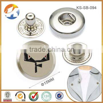 Pearl Nickel Custom Metal Snap Buttons Custom Logo